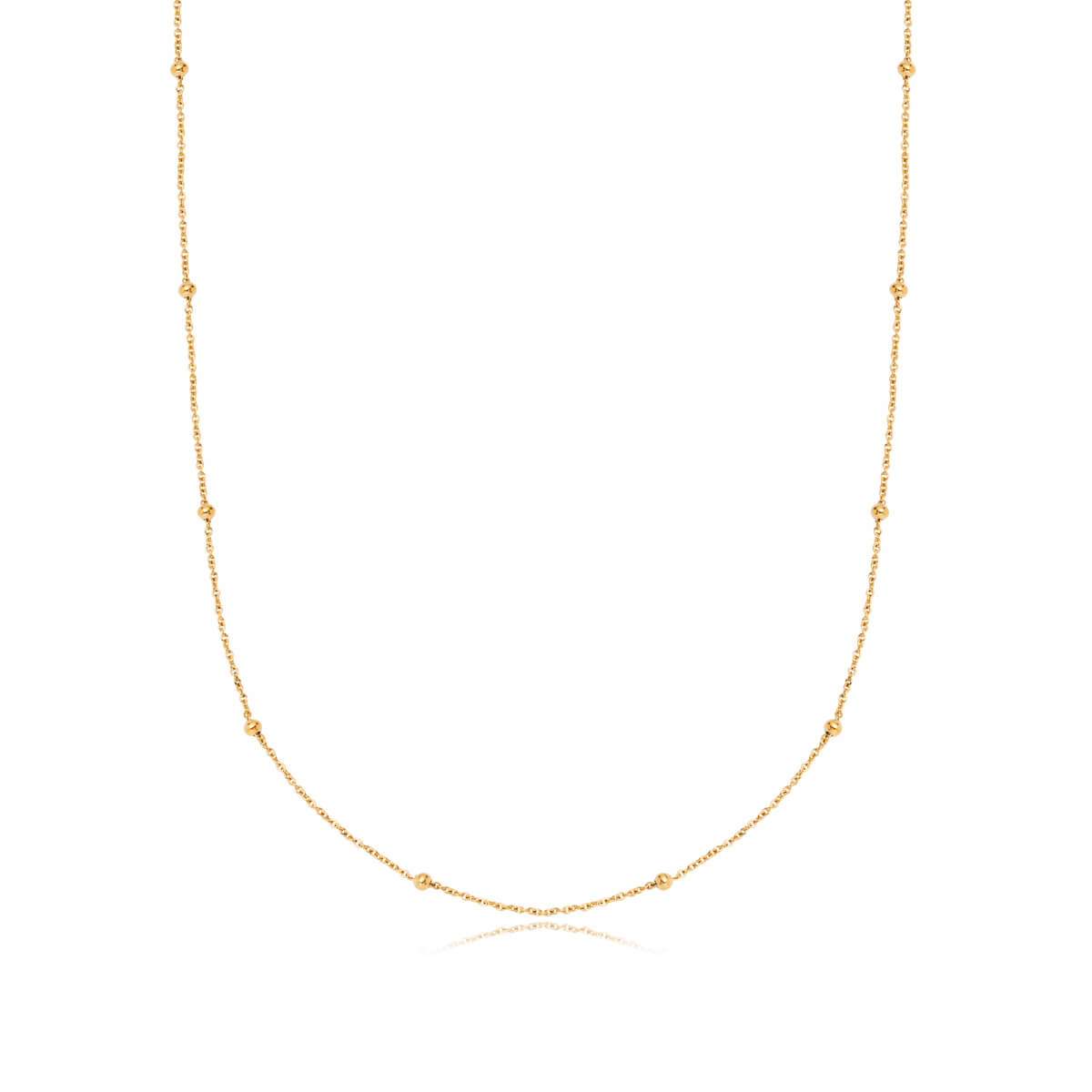 Layering Sphere Chain Necklace (Gold)