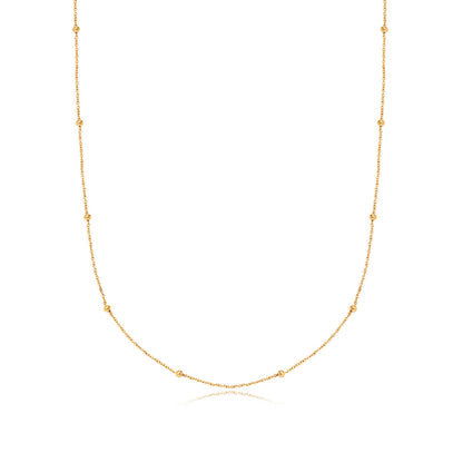 Layering Sphere Chain Necklace (Gold)