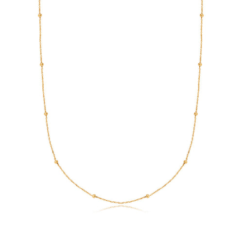 Layering Sphere Chain Necklace (Gold)