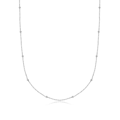 Layering Sphere Chain Necklace (Silver)