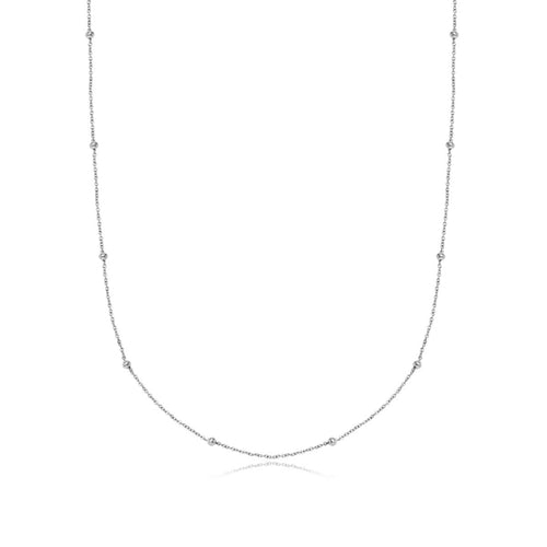 Layering Sphere Chain Necklace (Silver)