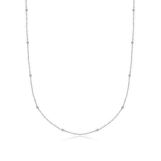 Layering Sphere Chain Necklace (Silver)