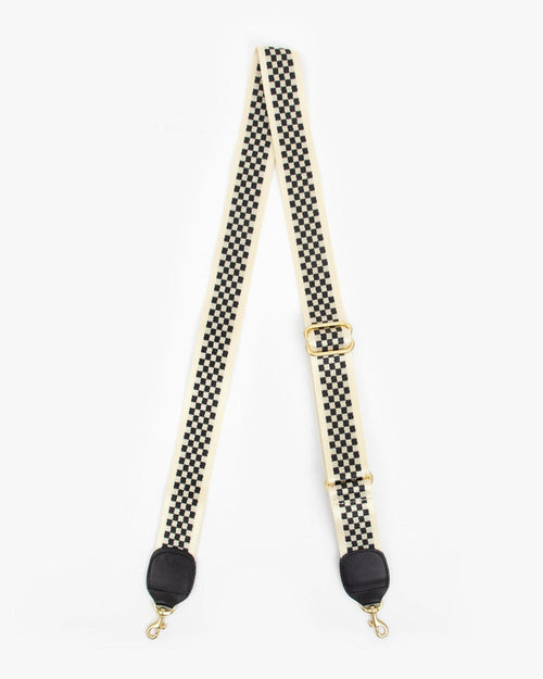 Black & Cream Checker Adjustable Strap