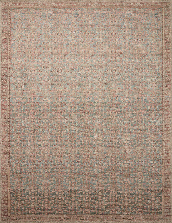 The Rug Corner Angela Rose x Loloi Aubrey Blue / Terracotta