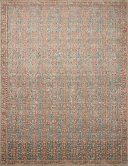 The Rug Corner Angela Rose x Loloi Aubrey Blue / Terracotta