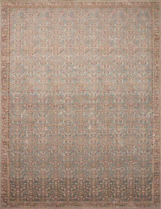 The Rug Corner Angela Rose x Loloi Aubrey Blue / Terracotta