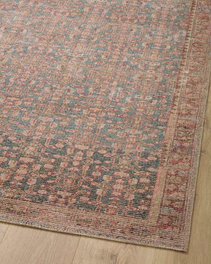 The Rug Corner Angela Rose x Loloi Aubrey Blue / Terracotta