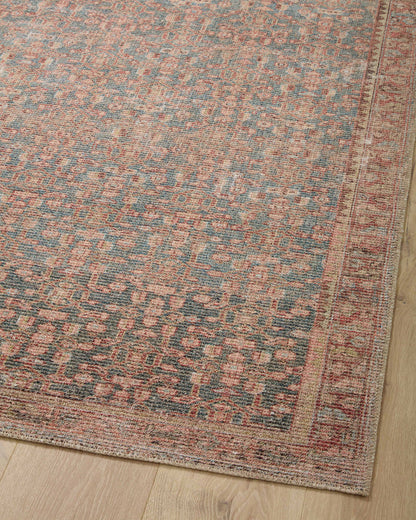 The Rug Corner Angela Rose x Loloi Aubrey Blue / Terracotta
