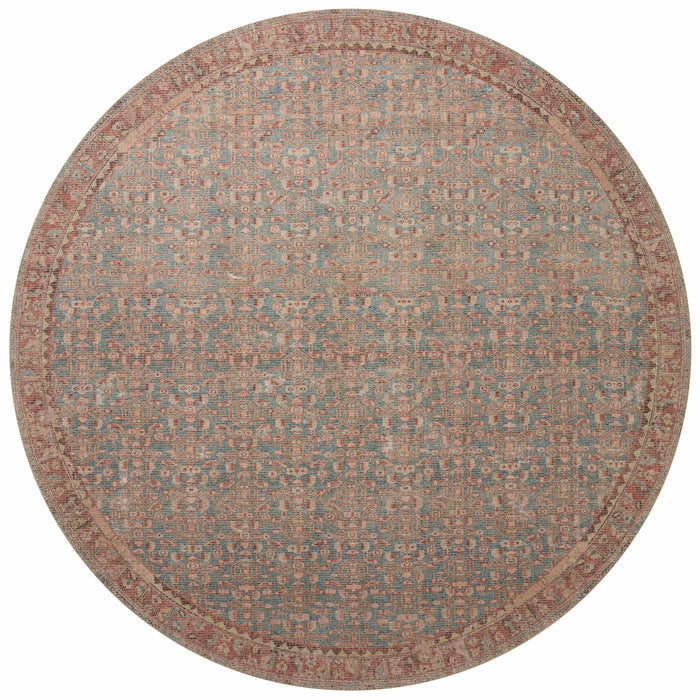 The Rug Corner Angela Rose x Loloi Aubrey Blue / Terracotta