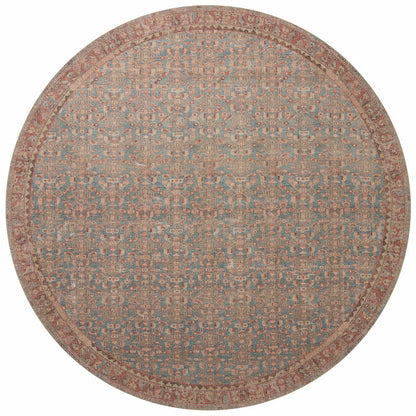The Rug Corner Angela Rose x Loloi Aubrey Blue / Terracotta