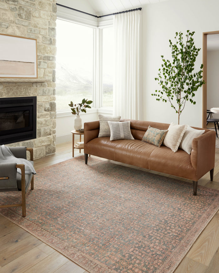 The Rug Corner Angela Rose x Loloi Aubrey Blue / Terracotta