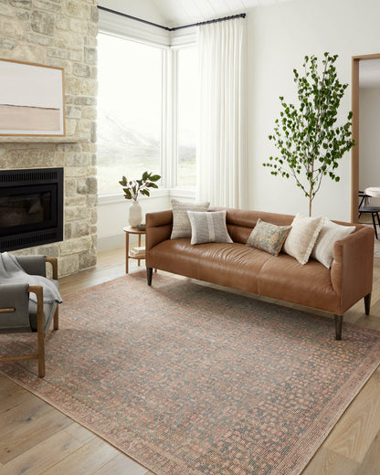 The Rug Corner Angela Rose x Loloi Aubrey Blue / Terracotta