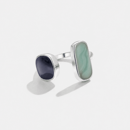 Aquamarine Wrap Silver Ring