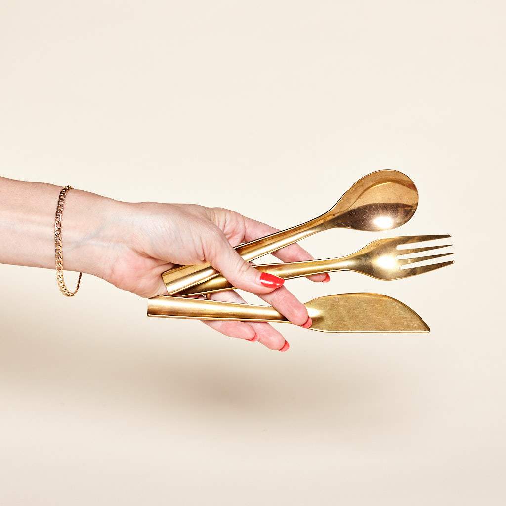 Brass Flatware Set of 4