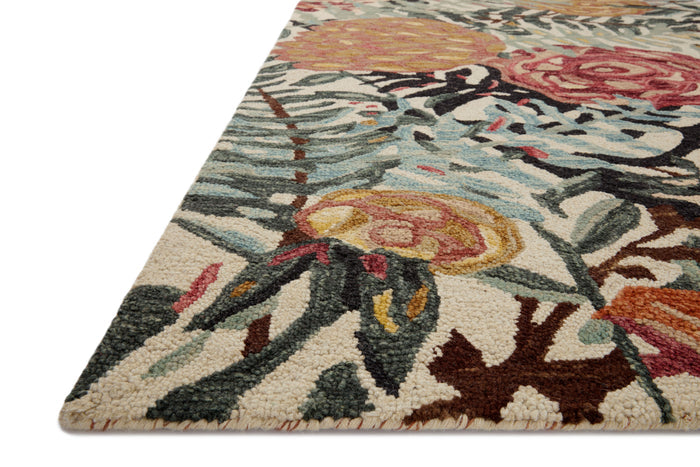 The Rug Corner Loloi Belladonna Ivory / Lagoon