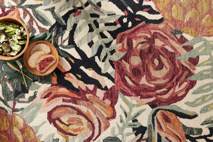 The Rug Corner Loloi Belladonna Ivory / Lagoon