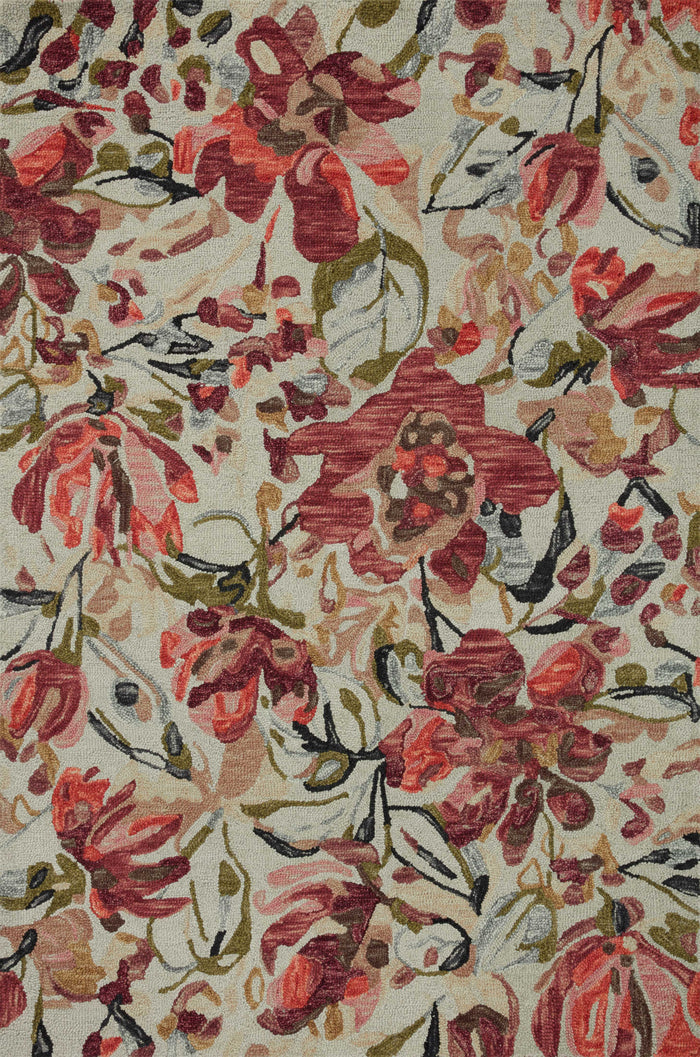 The Rug Corner Loloi Belladonna Ivory / Raspberry