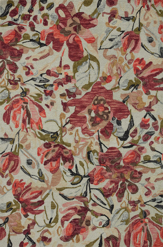 The Rug Corner Loloi Belladonna Ivory / Raspberry