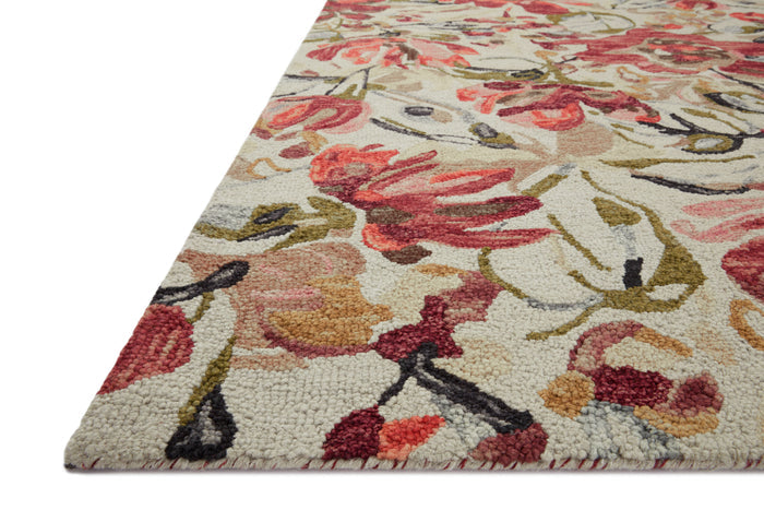 The Rug Corner Loloi Belladonna Ivory / Raspberry
