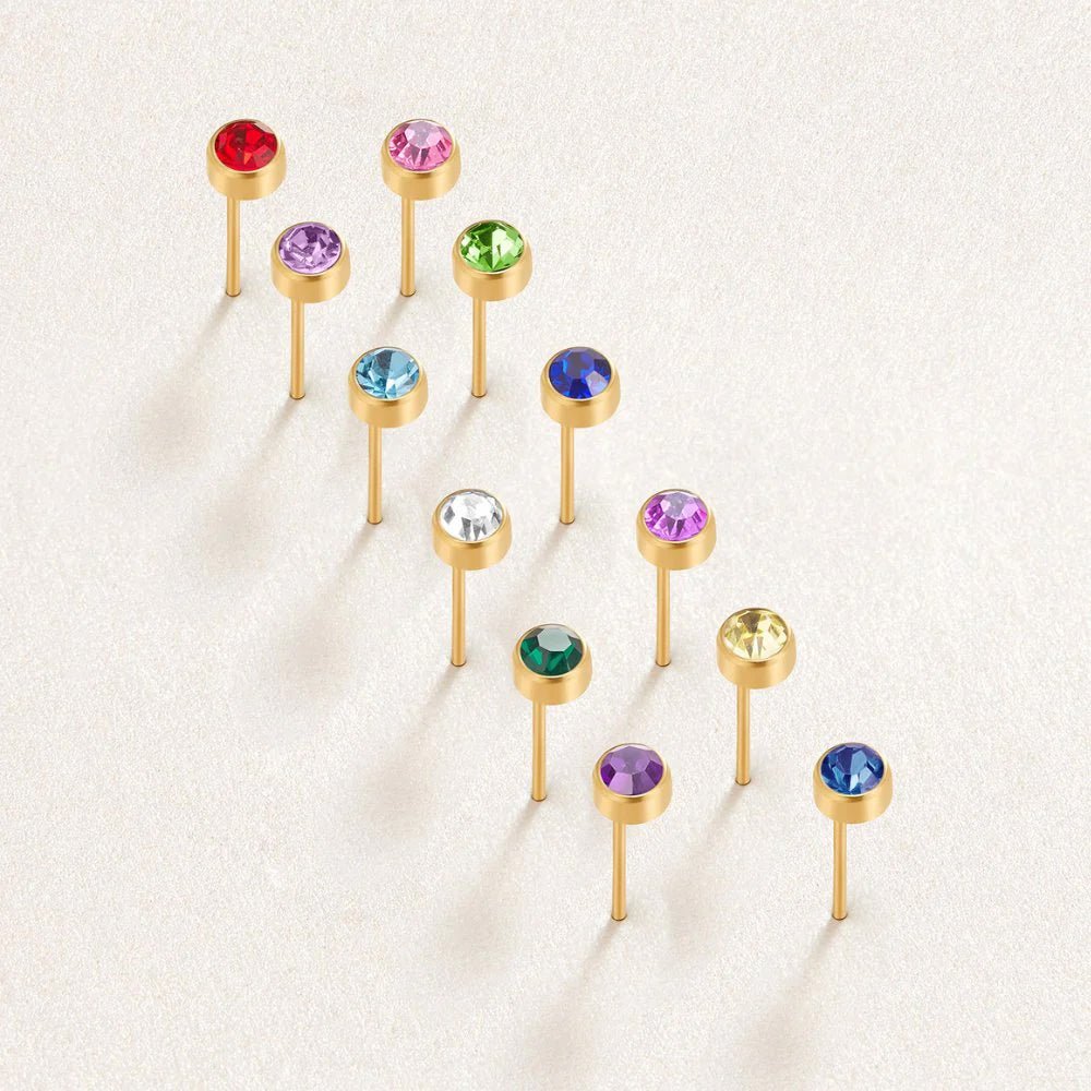 Birthstone Stud Earrings