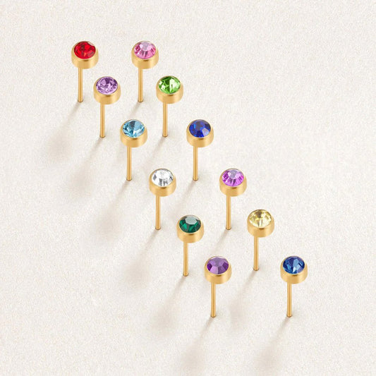 Birthstone Stud Earrings