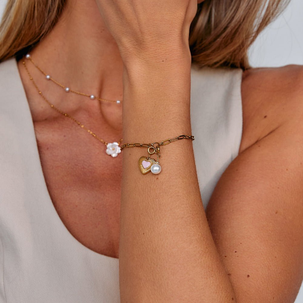 Blush Gold Heart Charm