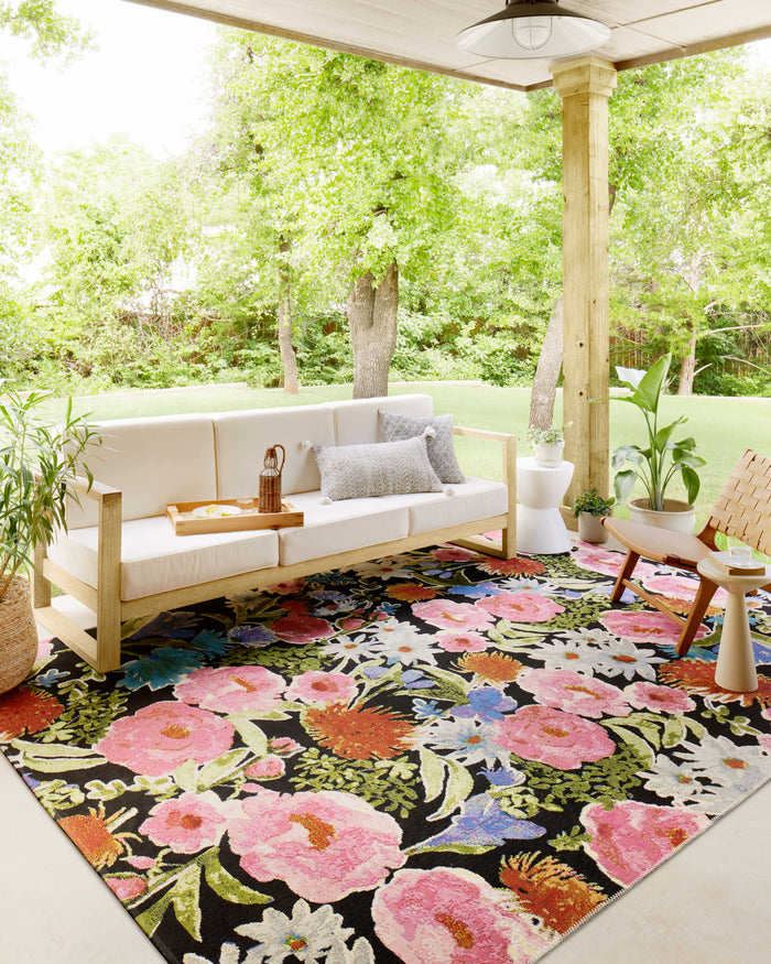The Rug Corner Loloi II Botanical Black / Multi