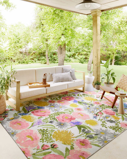 The Rug Corner Loloi II Botanical Ivory / Multi
