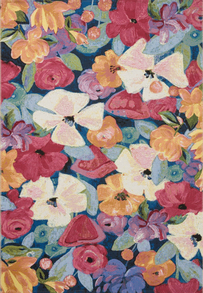 The Rug Corner Loloi II Botanical Navy / Multi