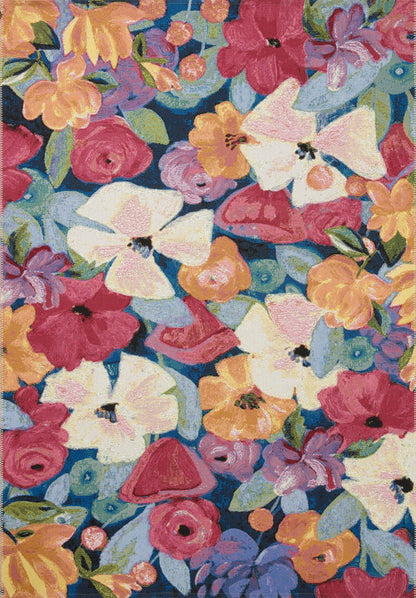 The Rug Corner Loloi II Botanical Navy / Multi