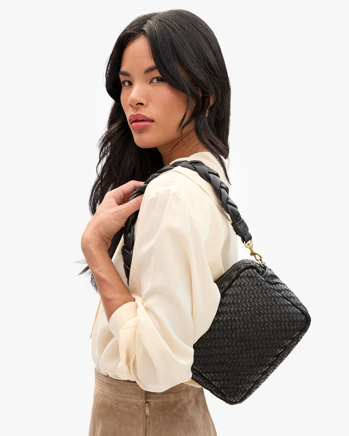 Braided Leather Strap on Midi Sac