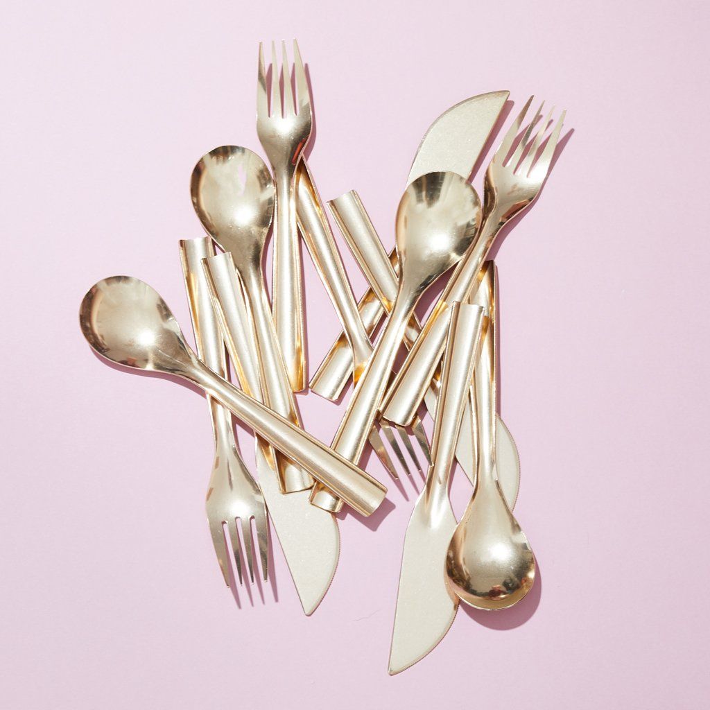 Brass Flatware Set of 4