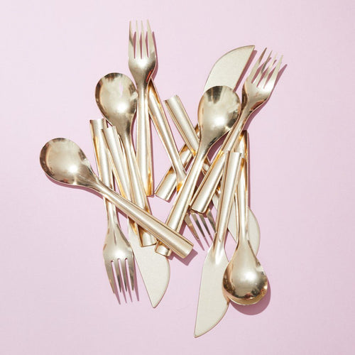 Brass Flatware Set of 4