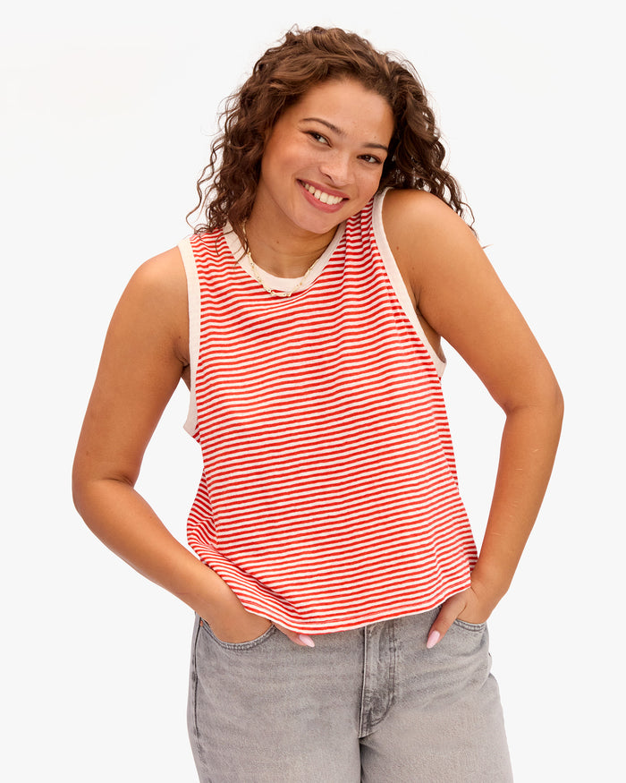 Camp Fit Tank on Jade