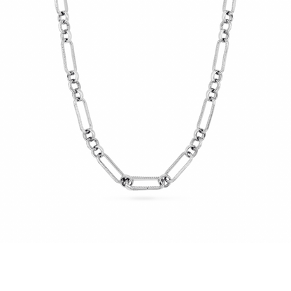Floating Charm Heart Locket Necklace (Silver)