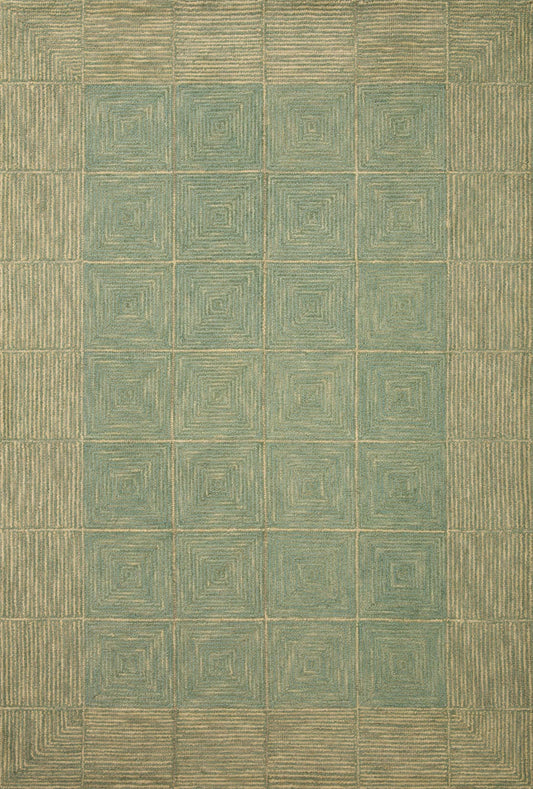 The Rug Corner Chris Loves Julia x Loloi Francis Green / Natural