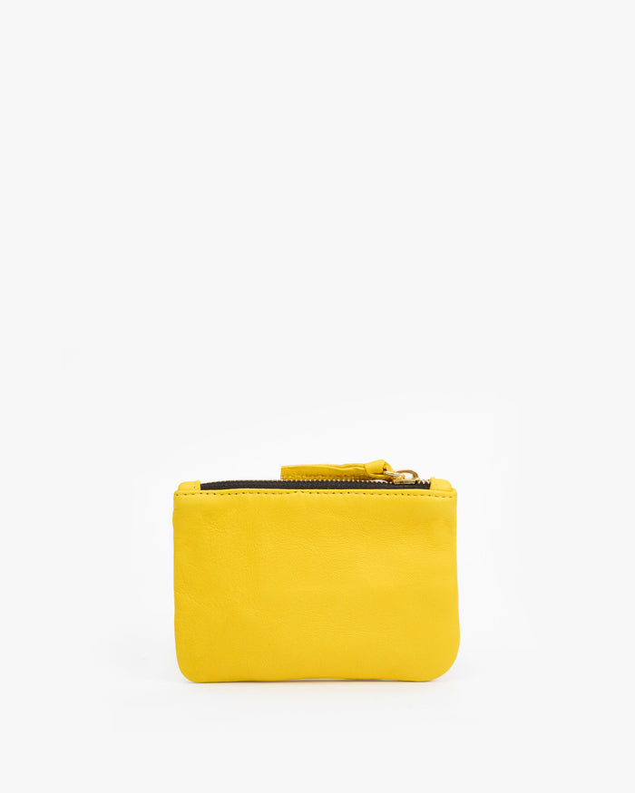 Back of the Sunflower Coin Clutch - no text or lips are on the back.