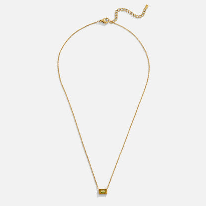 Crystal Peridot Pendant Necklace