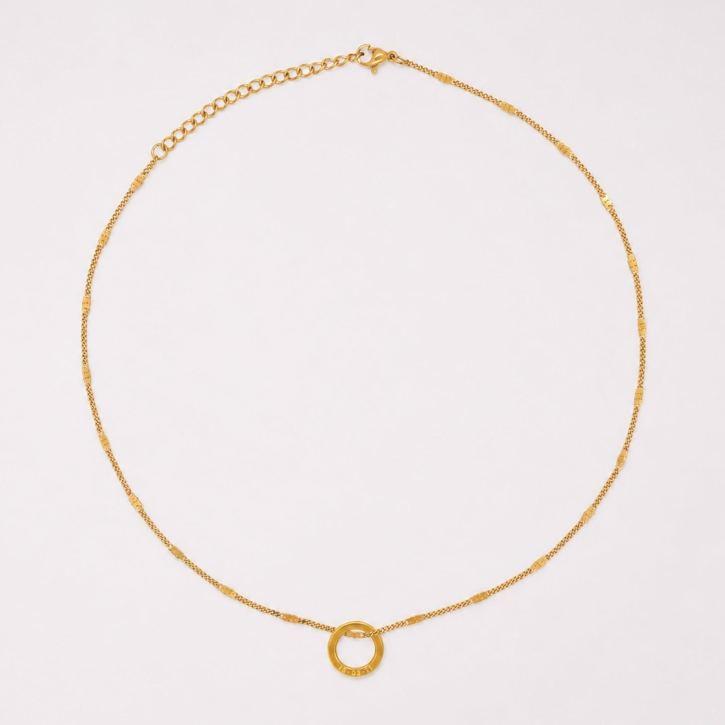 Engravable Ring Necklace