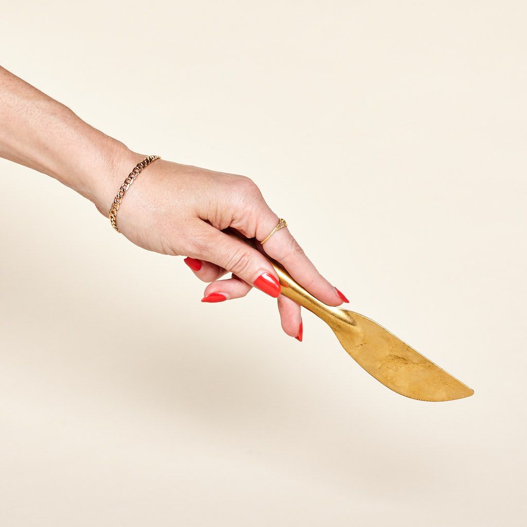 Stacking Brass Flatware, 3-Piece Set