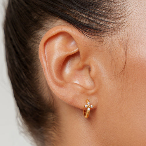 Daisy Hoops Earrings