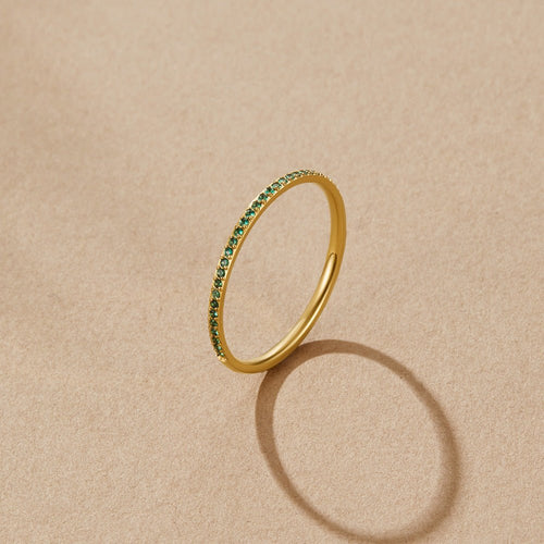 Emerald Eternity Crystal Ring