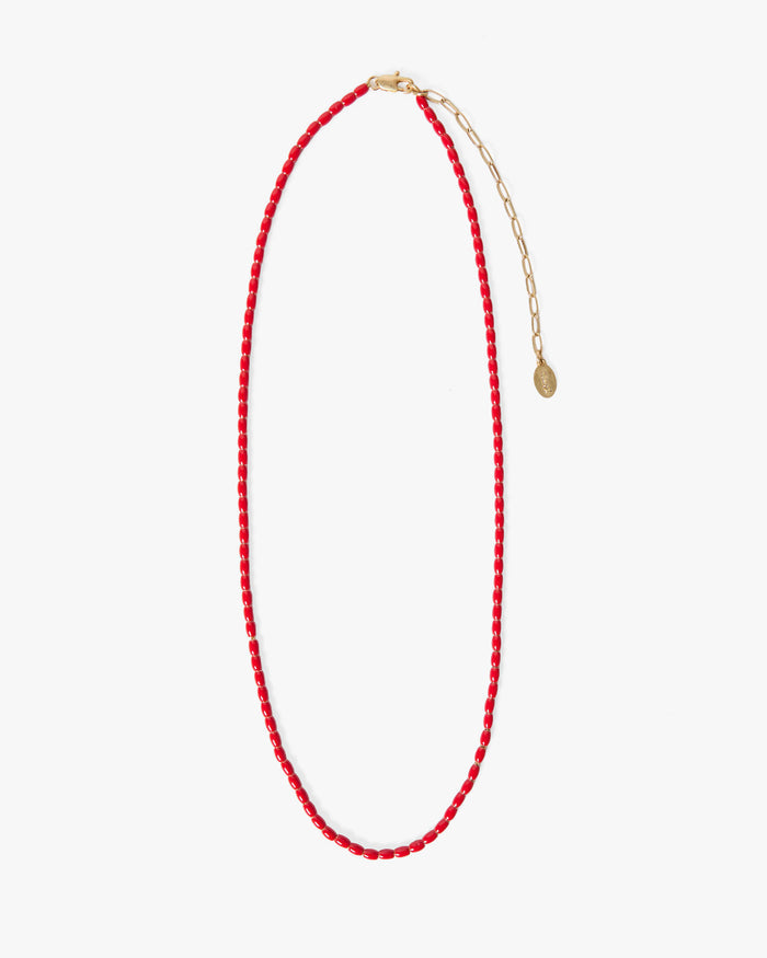 Enamel Barrel Chain Necklace