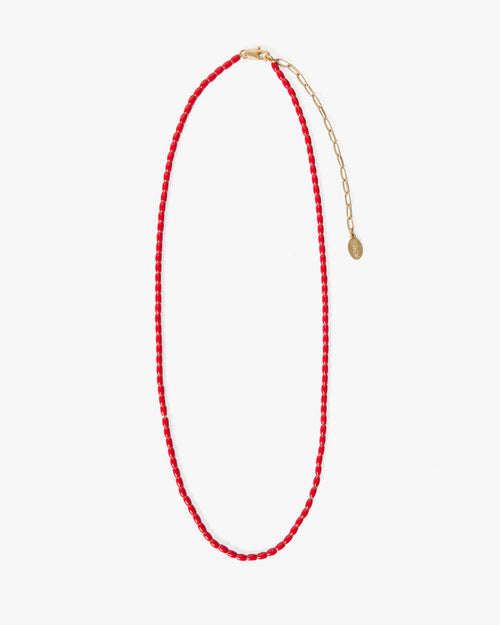 Enamel Barrel Chain Necklace