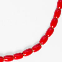 Enamel Barrel Chain Necklace - 18 In