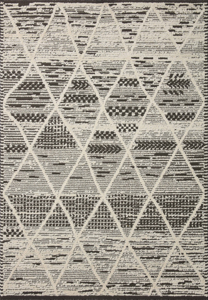 The Rug Corner Loloi II Fabian Charcoal / Ivory