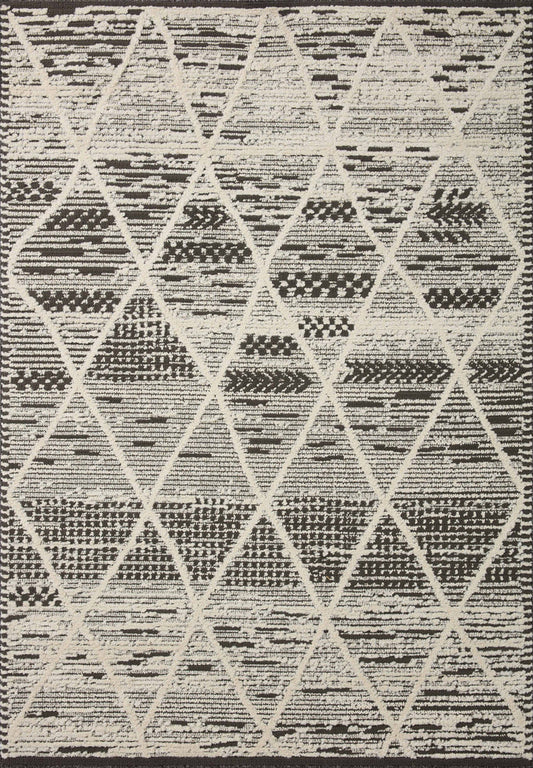 The Rug Corner Loloi II Fabian Charcoal / Ivory
