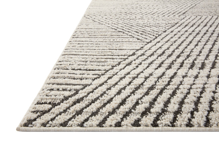 The Rug Corner Loloi II Fabian Charcoal / Ivory