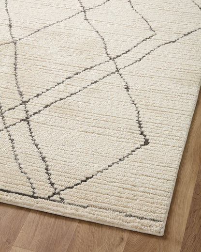 The Rug Corner Loloi II Fabian Ivory / Charcoal
