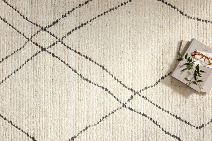 The Rug Corner Loloi II Fabian Ivory / Charcoal